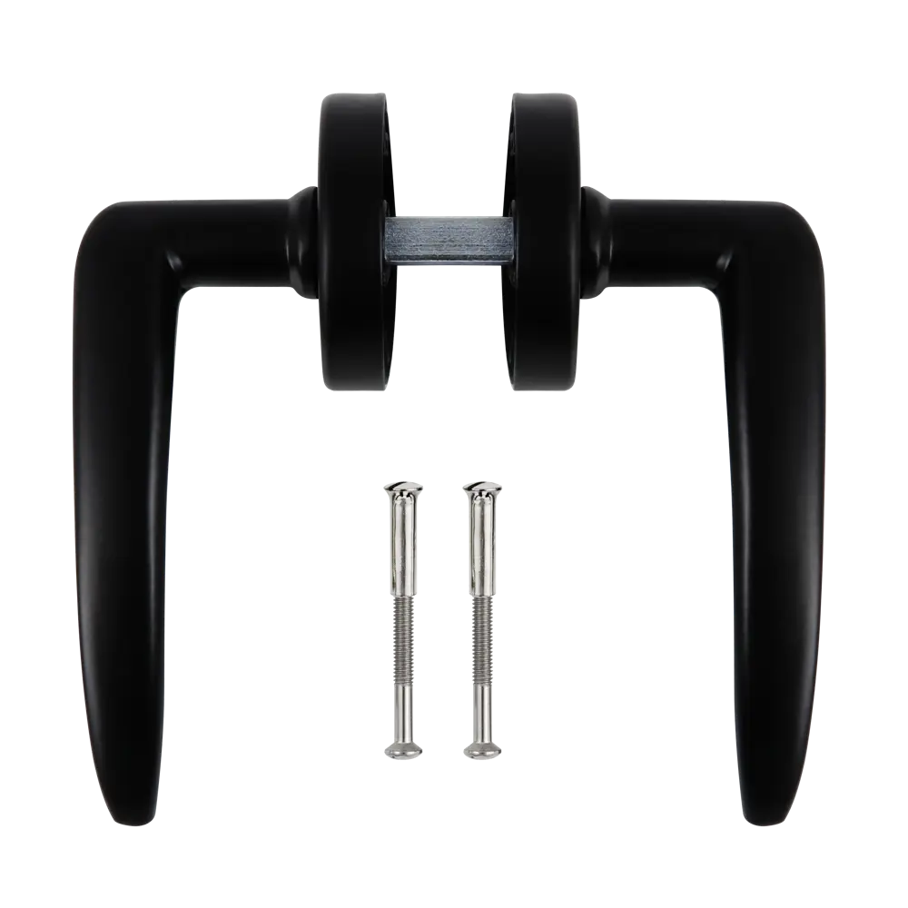 Дверные ручки EDSON E 015-S черные на розетке 85170404 STLM-0059399 - Вид №1