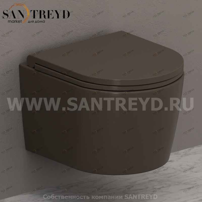 FOS06CS Подвесной унитаз настенный Коричневый Ceramica Globo FORTY3 Италия