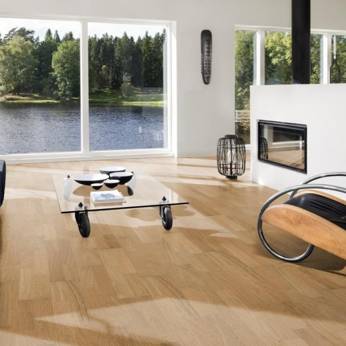 Паркетная доска Kahrs Дуб Бриз Линнея Матовая Гладкая 2600200567 - Вид №11