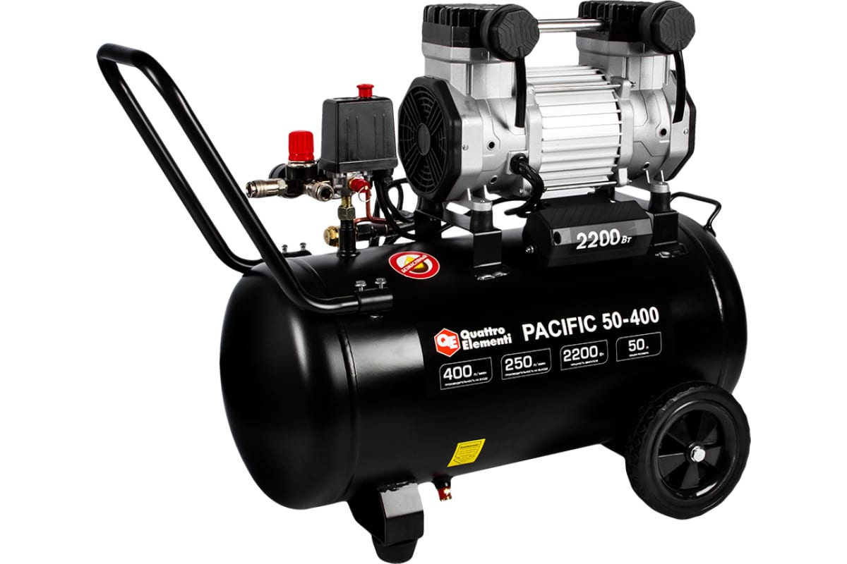 Компрессор поршневой безмасляный Quattro Elementi PACIFIC 50-400 9014349 STDN-0035291 - Вид №7