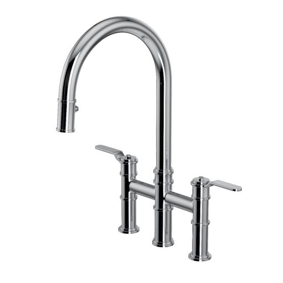 4549HS Мостовой миксер Armstrong с ополаскивателем при ополаскивании и гладкой ручкой Traditional Perrinandrowe