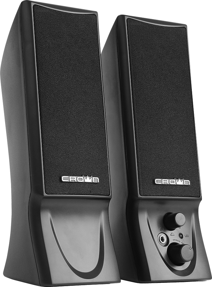 CMS-602 Акустическая система 2.0 (usb, 6w; управление громкостью, разъём для наушников, кнопка включения, длина кабеля между колонками 1м;длина аудио-кабеля и питания 2м.) Crown Santreyd 