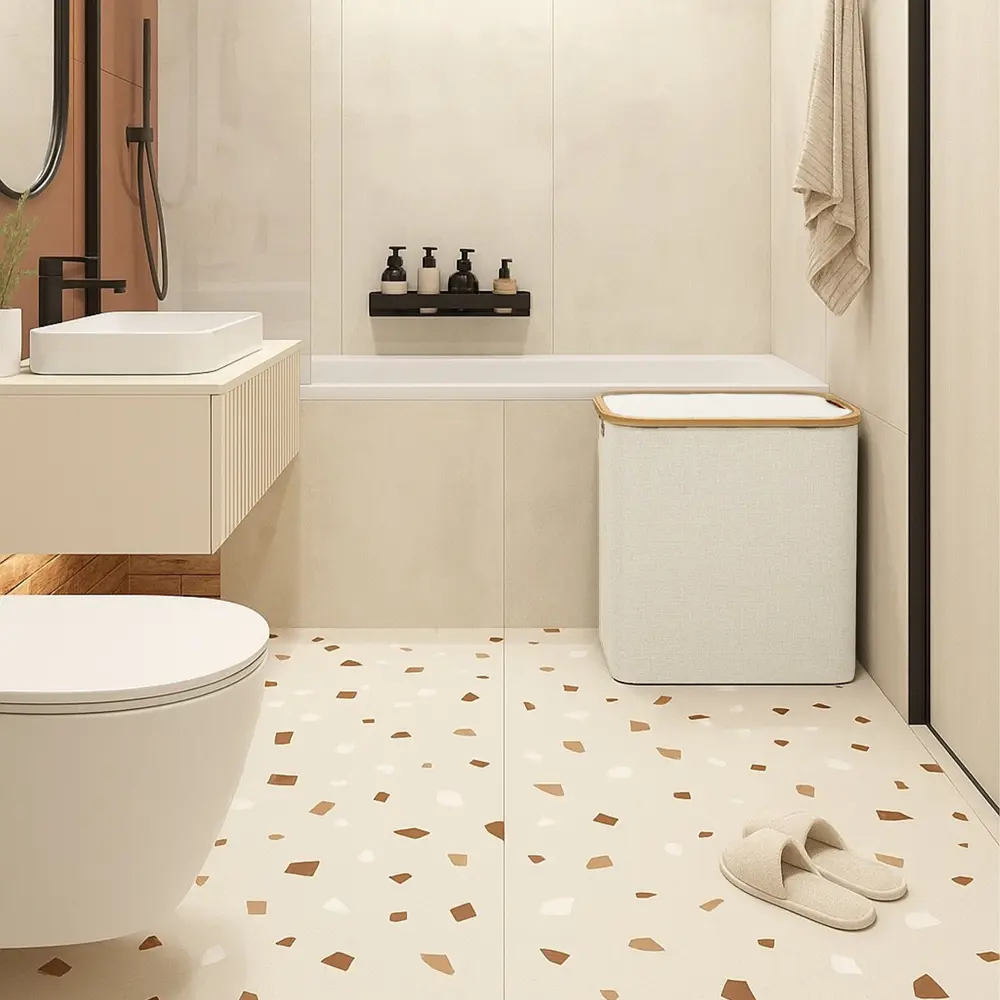 Корзина для белья Сахалин 106 л цвет кремовый Santreyd STLM-2127007 - Вид №5