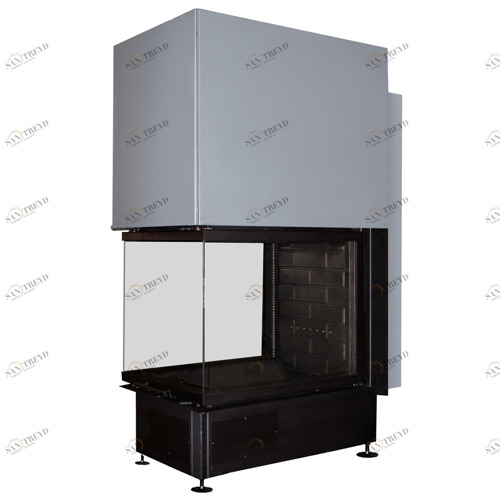 Каминная топка Экокамин Дельта 700BP принт с черным шамотом (подовое горение) 6500
