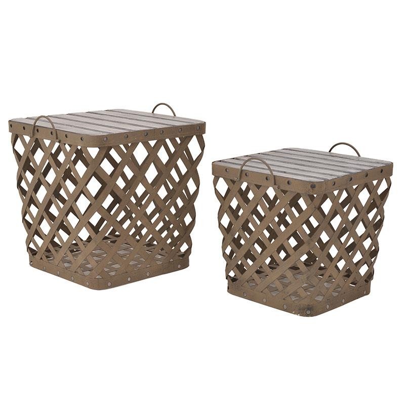 3870898.0062 Корзина с крышкой, набор из 2х TO4ROOMS 