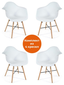 90601665 Кресло CINDY 60 см х 62 см х 79 см пластик белый 4 шт STLM-0301437 TETCHAIR