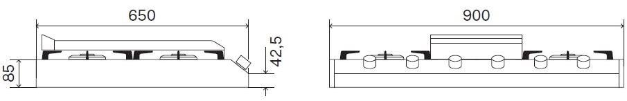 Ilve Газовая плита из нержавеющей стали Professional plus Hcp965fd Santreyd  - Вид №1