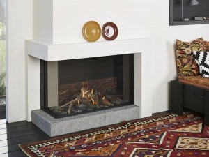 Stûv Угловой газовый камин из стали и стекла Tulp