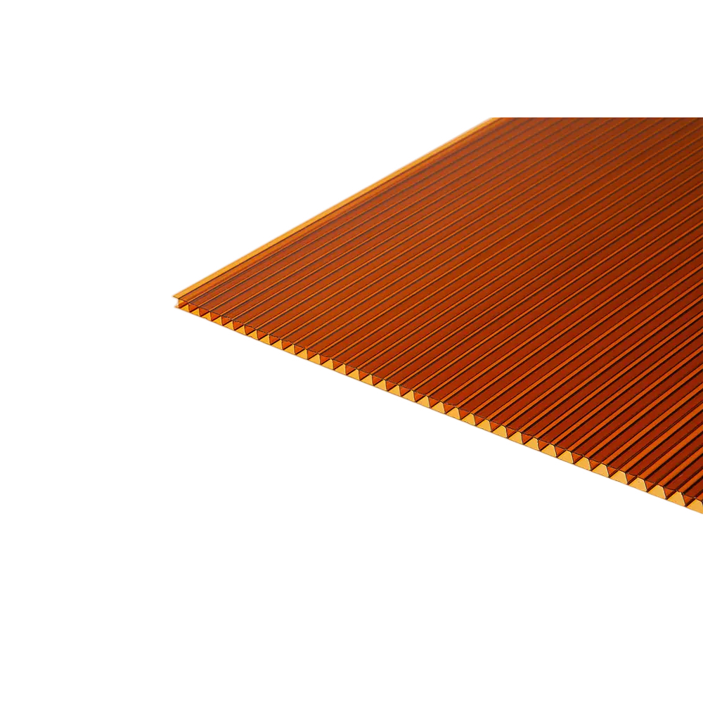 Поликарбонат сотовый 6 мм 2.1x3 м Киви янтарный STLM-2106952