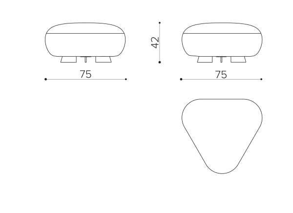 CD 75TR OUT Rectangular module 75cm True Design Code Out  - Вид №1