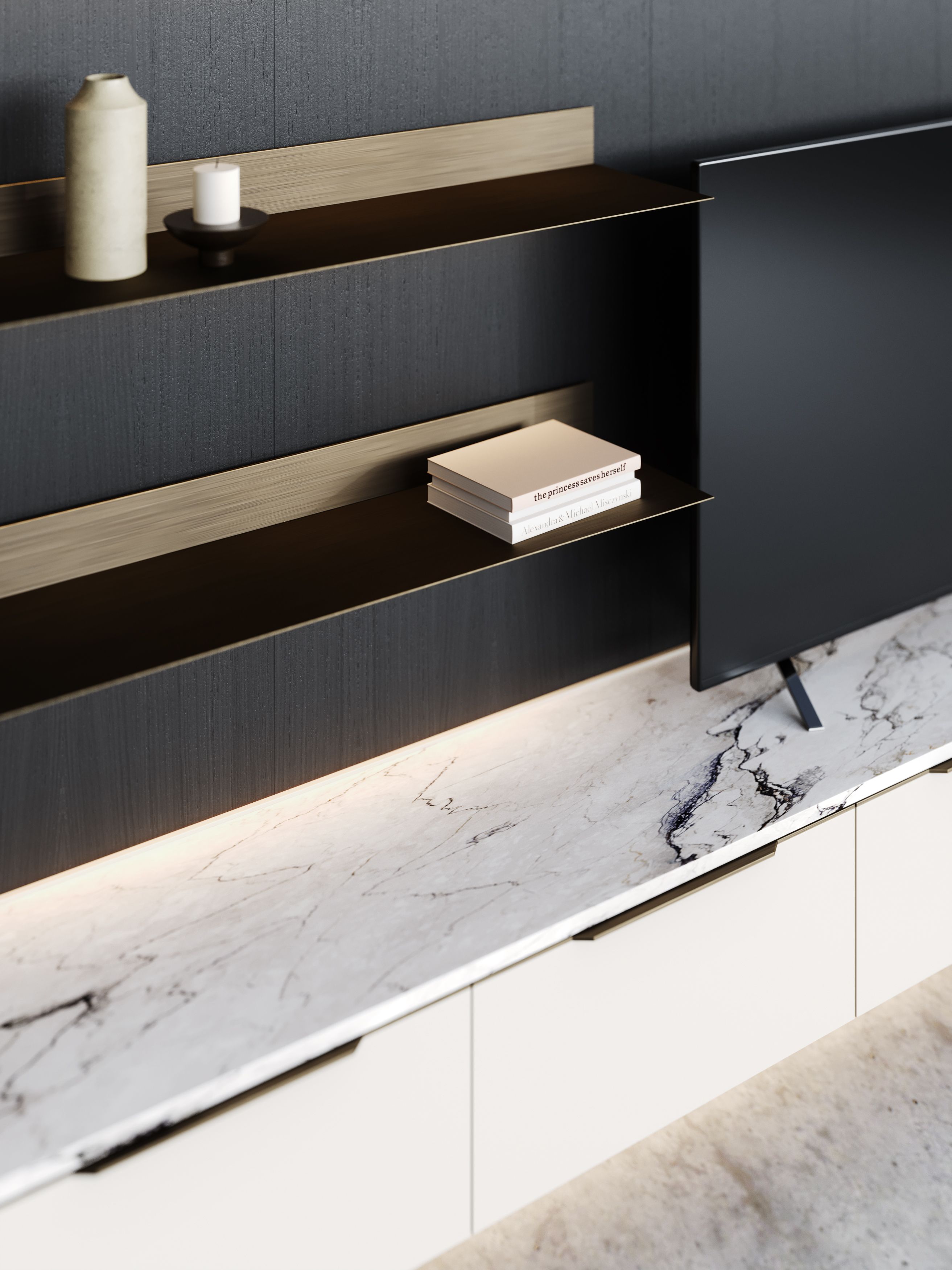 Деревянный шкаф для телевизора с ящиками Stylish Club Landform ARCH-00071082 - Вид №4