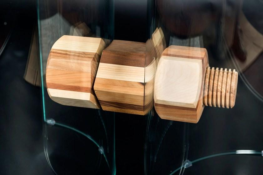 VGnewtrend Квадратный стол из дерева и стекла Portofino 7511749.00 - Вид №2