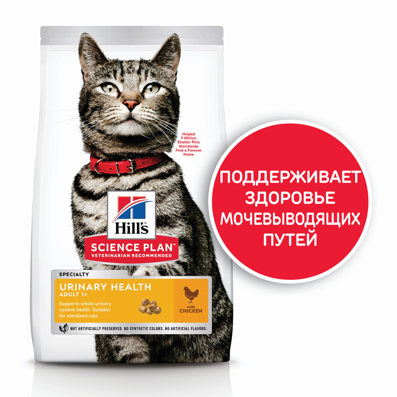 ПР0047829 Корм для кошек Hill"s Science Plan Urinary Health Sterilised Cat корм для стерилизованных кошек, курица 300г Hill's  - Вид №1
