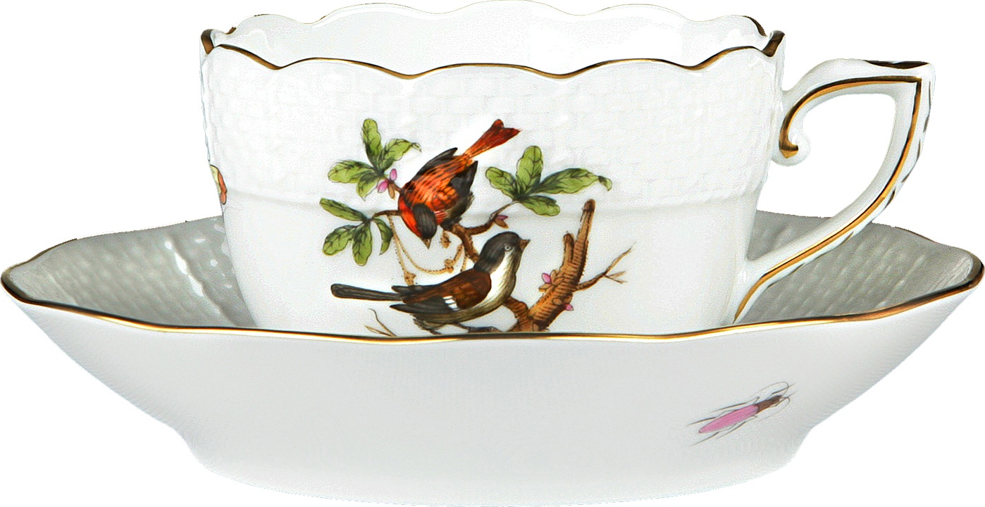 1051629 Herend Чашка для мокко с блюдцем 80мл "Ротшильд" Фарфор 