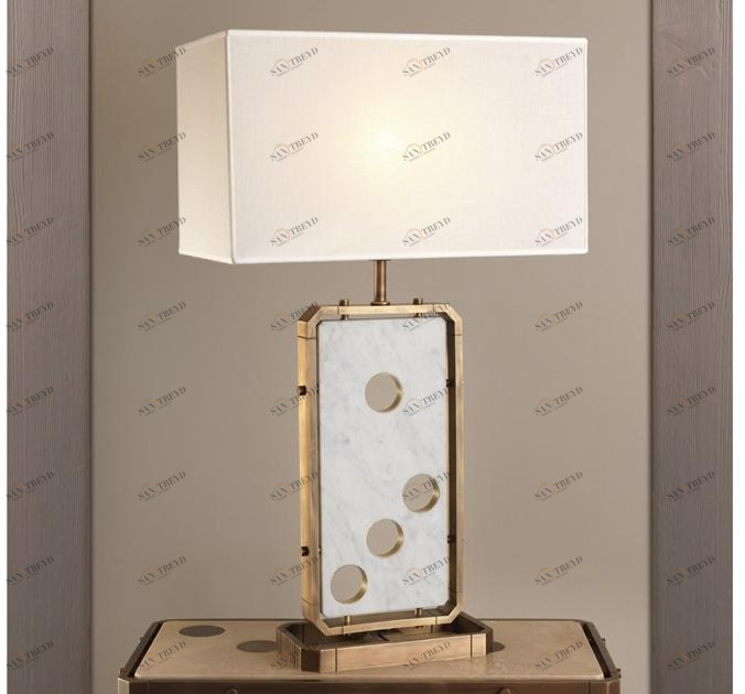 OFFICINACIANI Настольная лампа с отраженным светом из мрамора Domino Hl1076ta-1