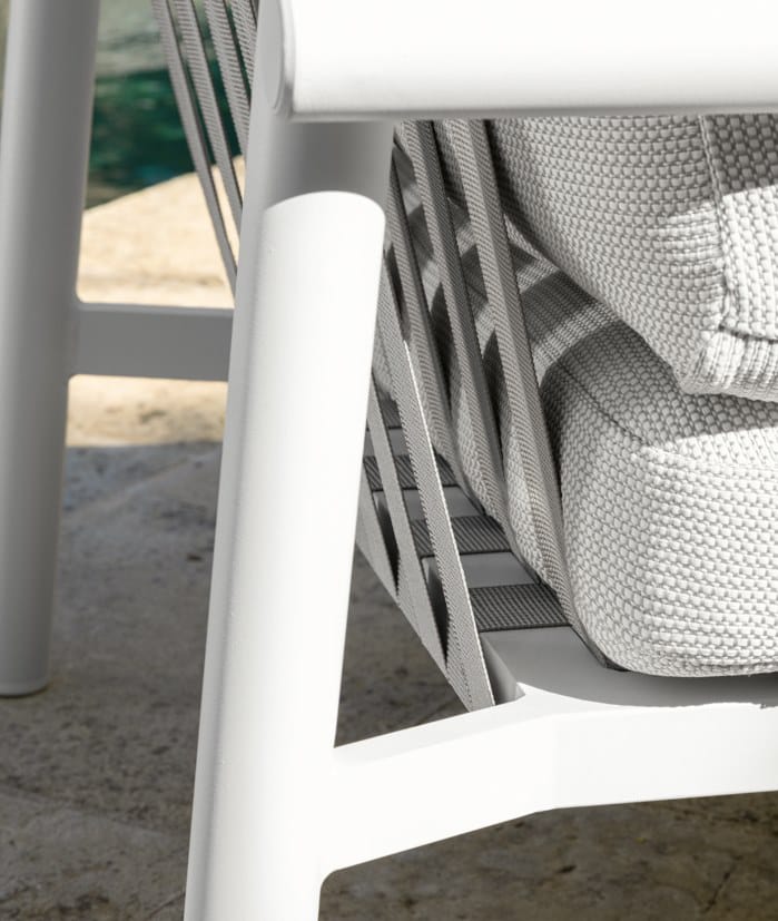 Тканевое кресло с подлокотниками и алюминиевой рамой Talenti озеро ARCH-00039681 - Вид №3