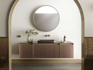 Окрашенный гравированный Кристалл секционный шкаф для ванной комнаты