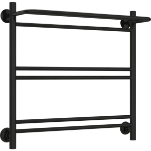 Полотенцесушитель водяной с полкой Сунержа ВПС-51П 60x60 мм нержавеющая сталь 3/4" цвет чёрный