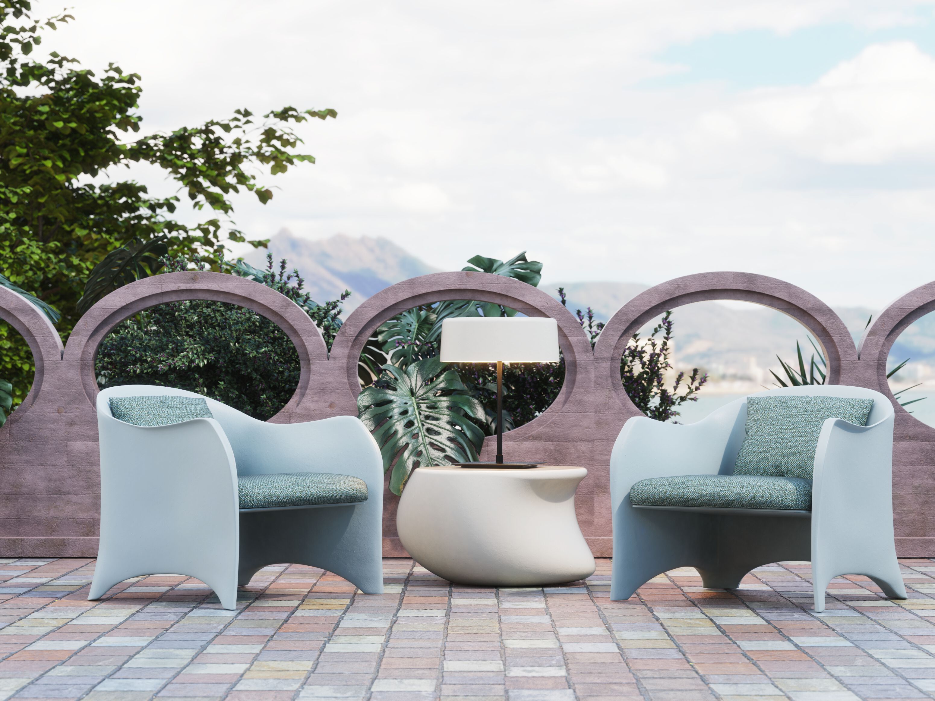 Стекловолокно садовое кресло с подлокотниками GANSK океан ARCH-00084535 - Вид №6