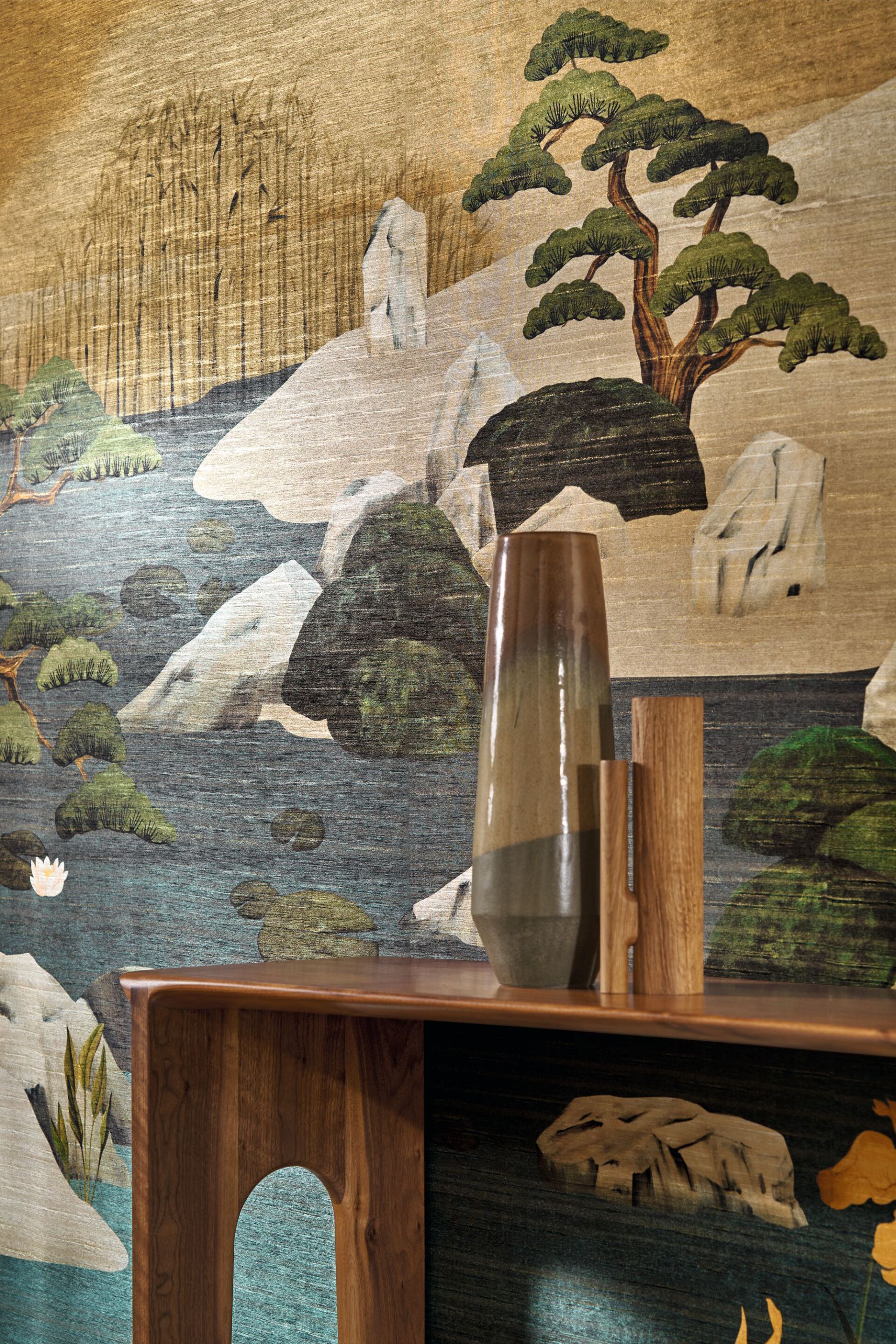 Панорамные обои из ткани с пейзажами Casamance Exploration 24 01 ARCH-00130241 - Вид №1