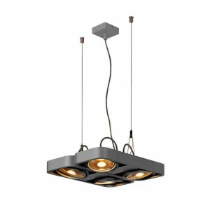 Подвесной светильник серебристый SLV Aixlight R2 Square 159234 SLV ДИЗАЙНЕРСКИЕ, AIXLIGHT R2 SILVER 00-3889723 Серебро