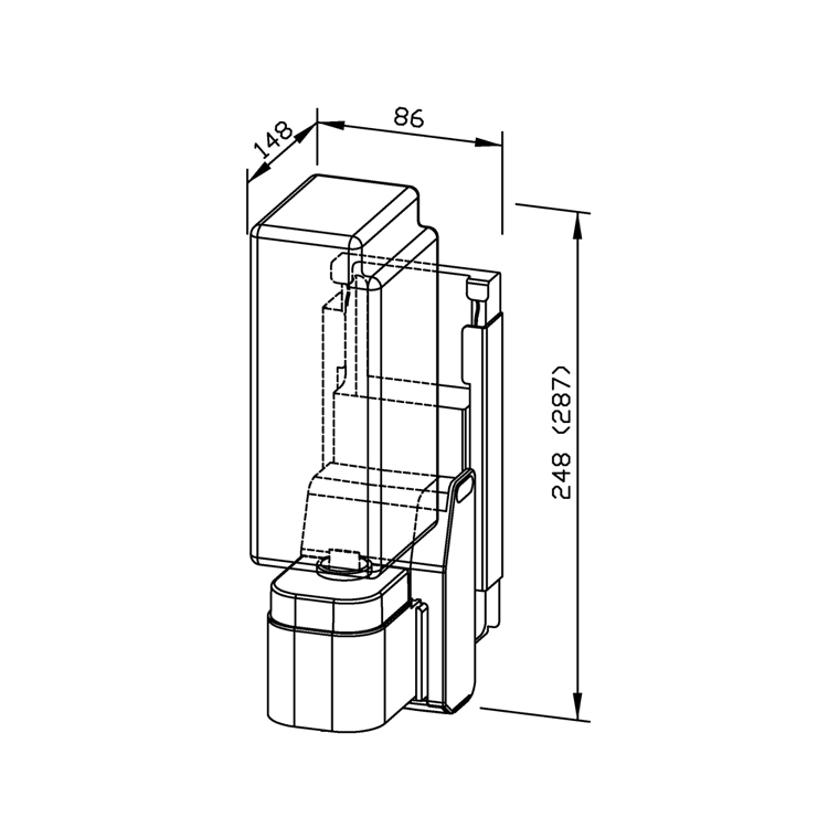 727039 Сенсорный дозатор мыла для крепления бех. зеркало WP174e-2 WAGNER_EWAR Wagner Ewar  - Вид №1