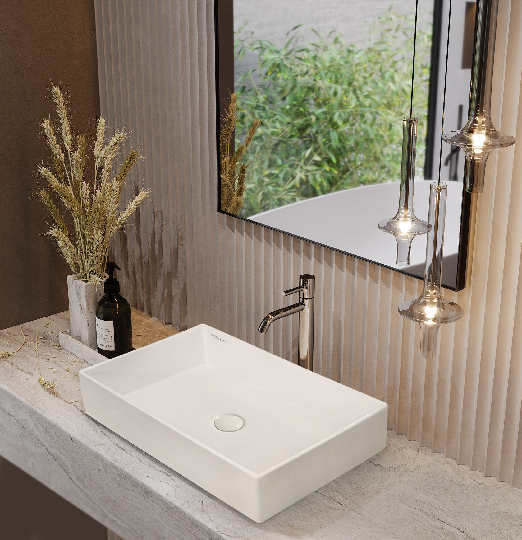 NOV60SLWB01S Накладной умывальник NOVEL SLIM 60 SANITA LUXE Best - Вид №7