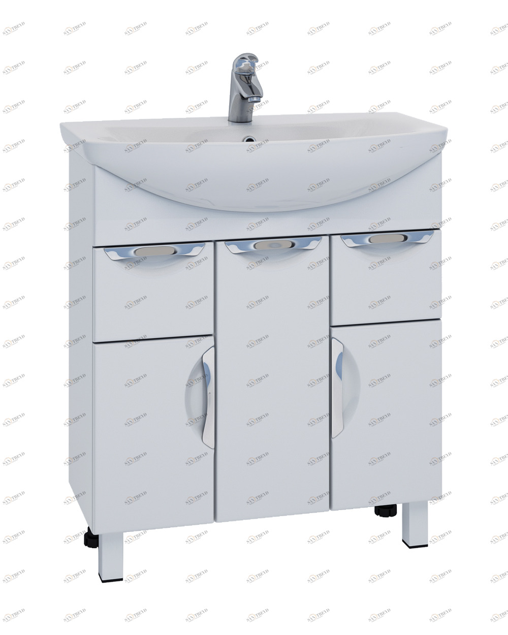 Тумба с раковиной Callao 800 (Балтика)800⨉300⨉830 мм белый Santreyd sun-id-665392