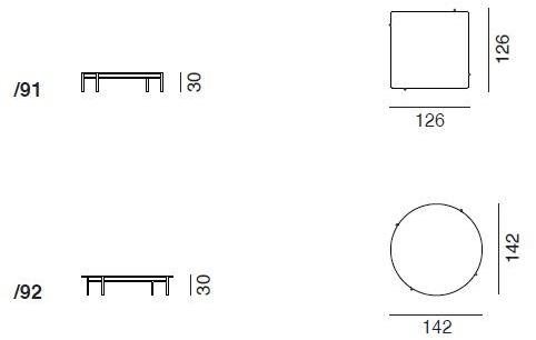 de Sede Круглый стеклянный журнальный столик для гостиной Ds-22 sun-id-1489283 - Вид №1