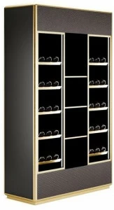 SM Living Couture Напольный деревянный держатель для бутылок со стеклянными дверцами Couture Wny_01