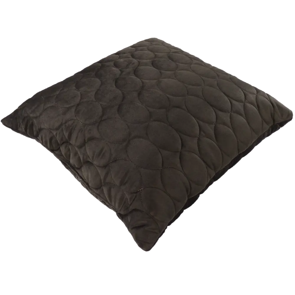 Подушка Овалы 50x50 см цвет шоколад 88110697 STLM-2072640 LINEN WAY  - Вид №1