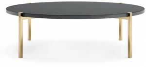 PRADDY Круглый журнальный столик из нержавеющей стали и дерева для гостиной  Ml262