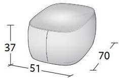 Flou Прямоугольный пуф со съемным чехлом из ткани Softwing sun-id-1477091 - Вид №5