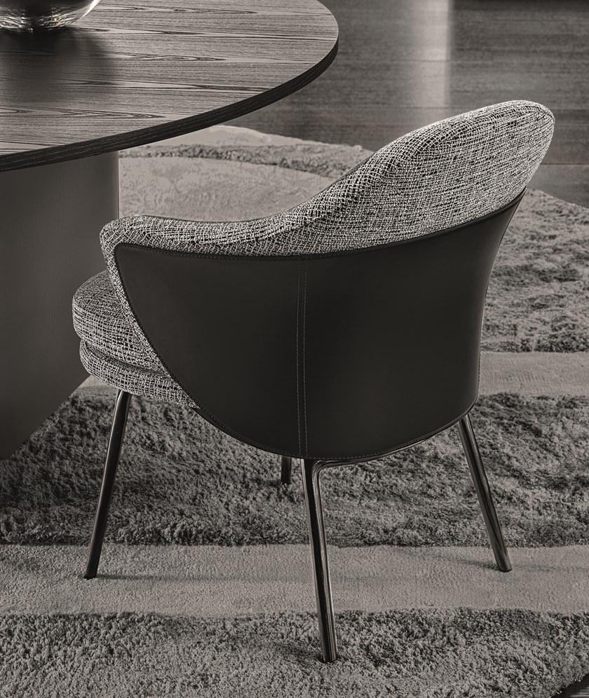 Minotti Кресло из ткани и кожи с подлокотниками Angie sun-id-1345071 - Вид №3