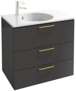 EB2532-R8-N18 Тумба под столешницу 80 см, 3 ящика, золотая ручка JACOB DELAFON ODÉON RIVE GAUCHE