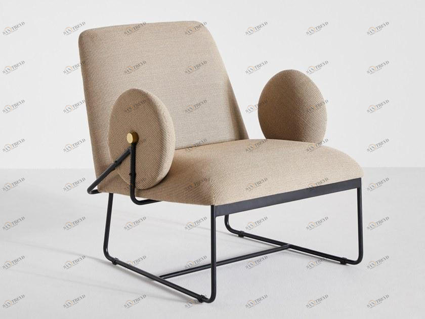 Grado Design Кресло на санках из ткани с подлокотниками Long Lon-ch-lg