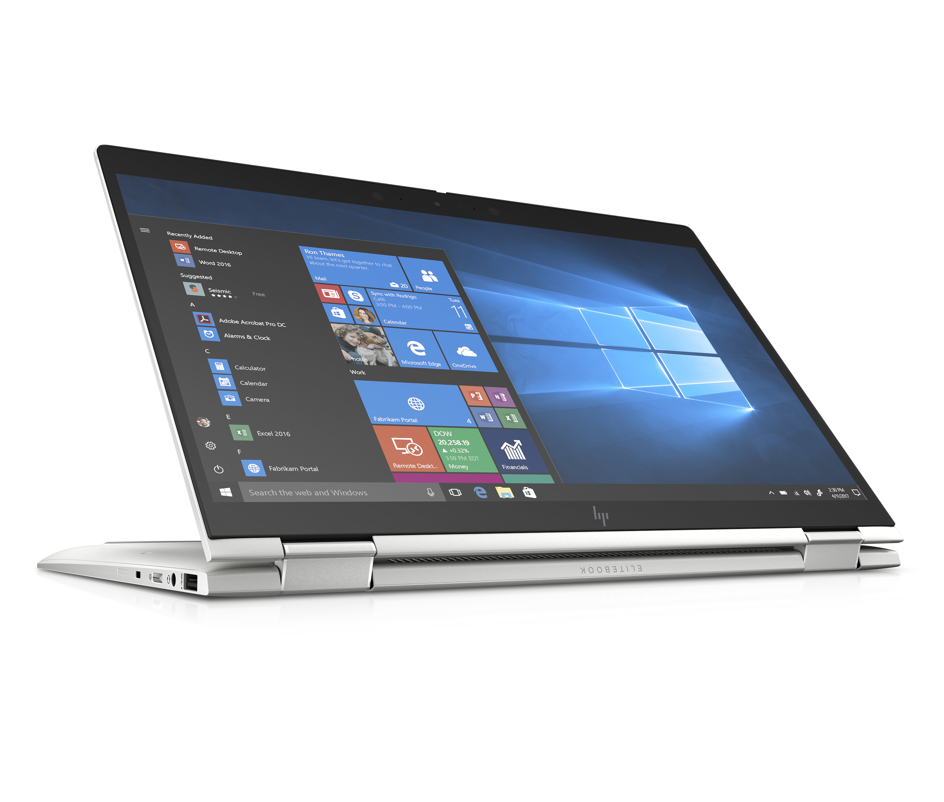7KN38EA#ACB elitebook x360 1040 g6 14"(1920x1080)/touch/intel core i7 8565u(1.8ghz)/16384mb/512ssdgb/nodvd/int:intel hd graphics 620/lte/3g/67whr/war 3y/1.35kg/metallic grey/w10pro + 1000 nit sure view, pen HP Santreyd  - Вид №5