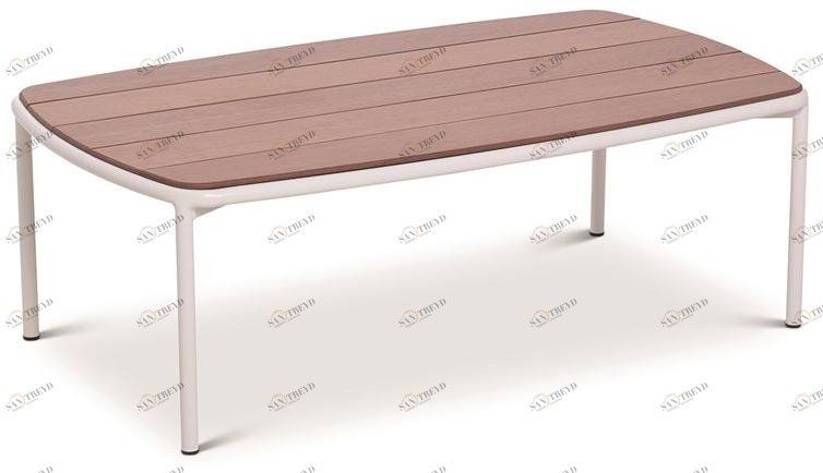 Bivaq Низкий прямоугольный журнальный столик из стали и дерева Teja sun-id-1428728