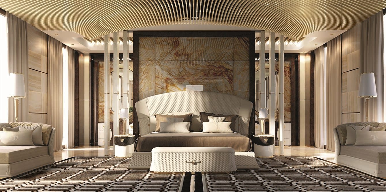 Кожаная двуспальная кровать для отеля Turri ARCH-00004794