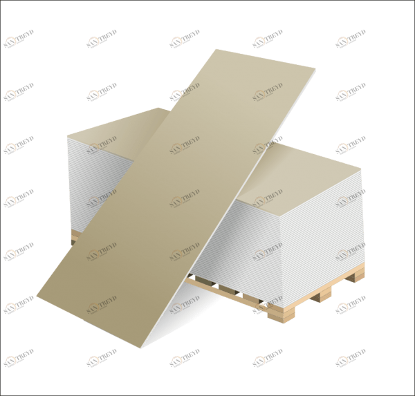 Гипсокартон ГКЛВ(влагостойкий) 9,5х1200х2500 (ВОЛМА) 254322