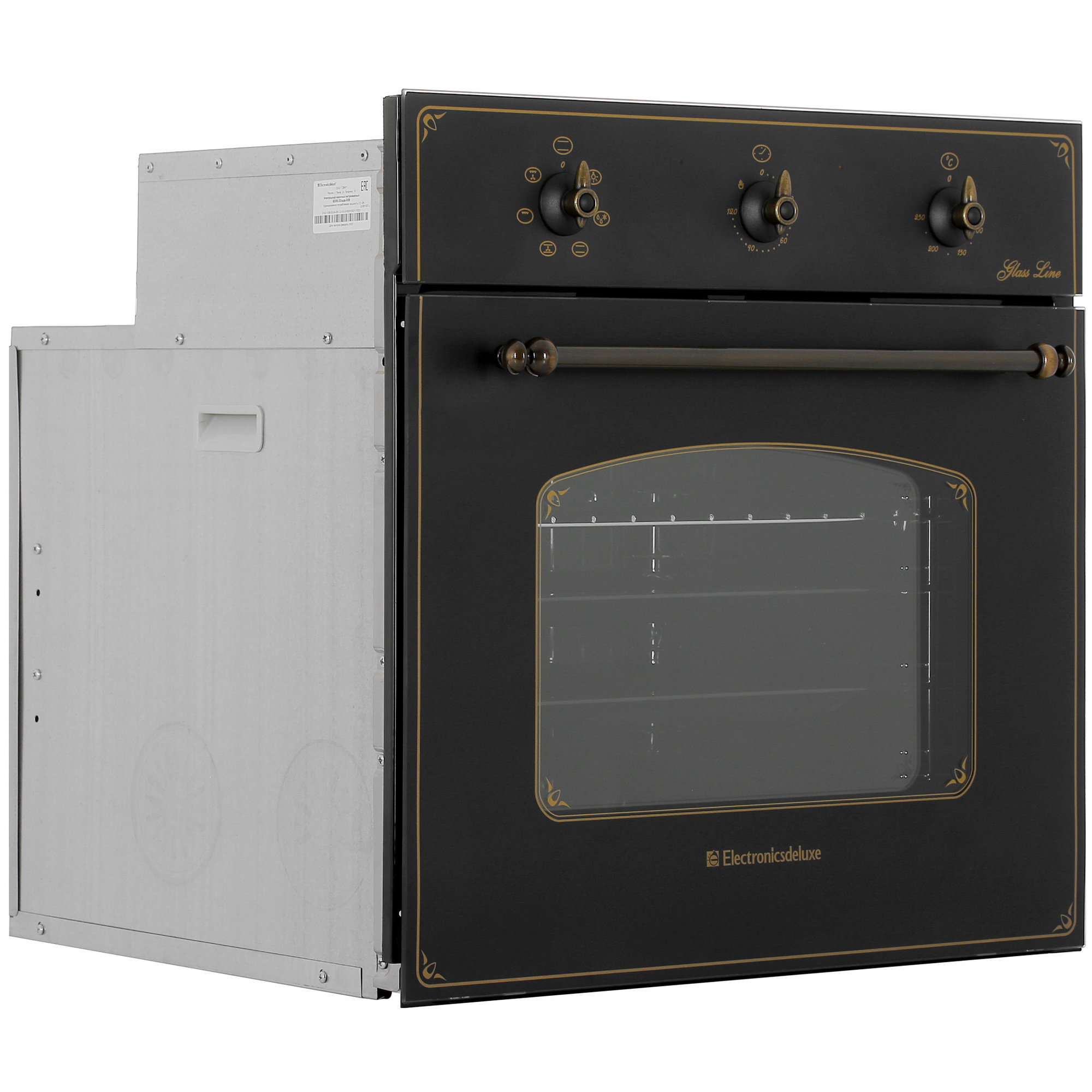 1202565 Электрический духовой шкаф De Luxe 6006.03эшв-009 черный STDN-0000885 - Вид №1