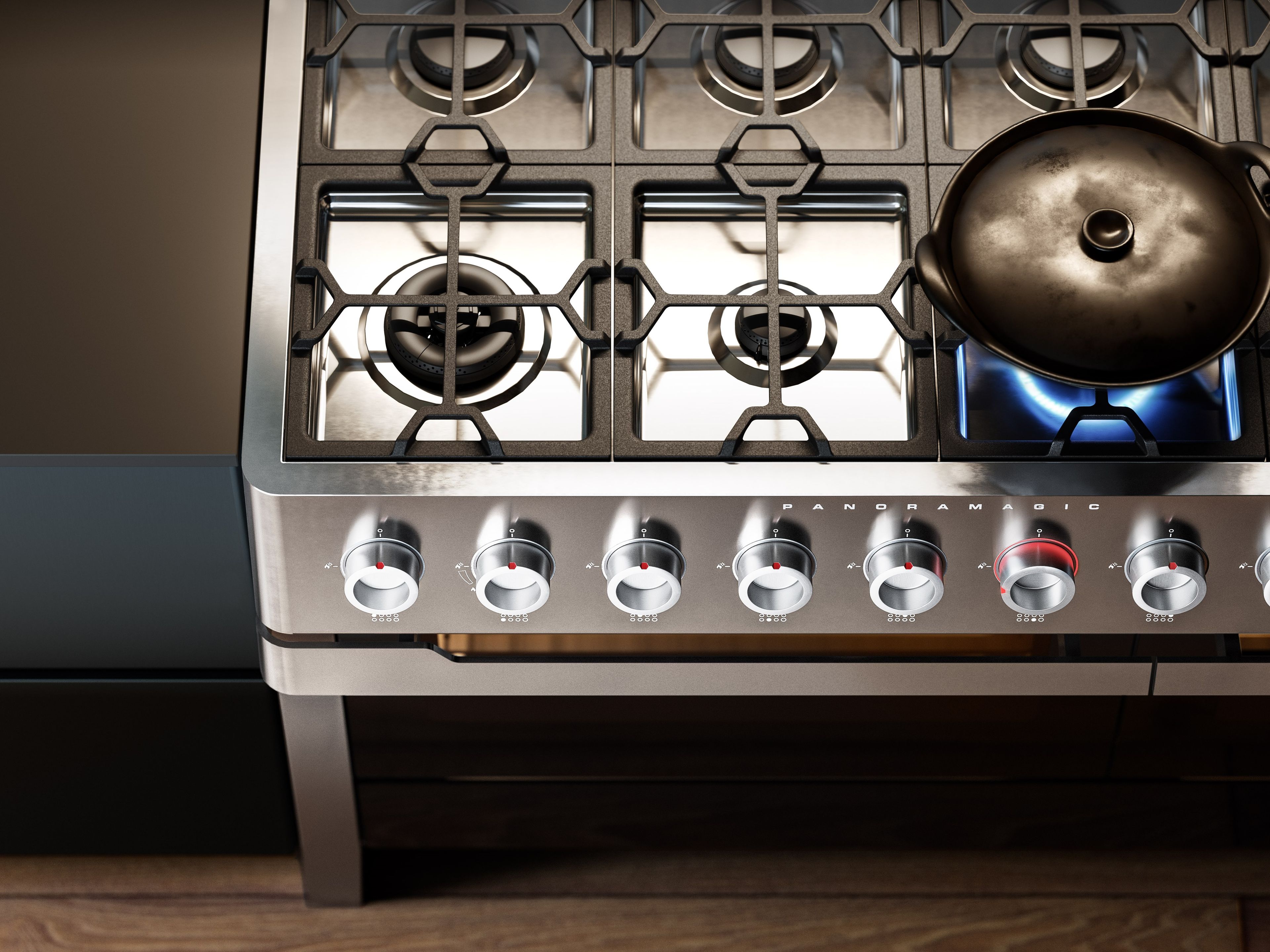 Отдельно стоящая кухня из нержавеющей стали Ilve Panoramagic ARCH-00035459 - Вид №6