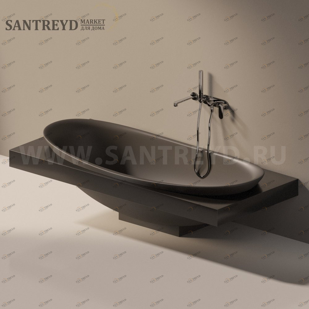 Ванна встроенная IO e SI графитовая Ceramica Flaminia IO847006