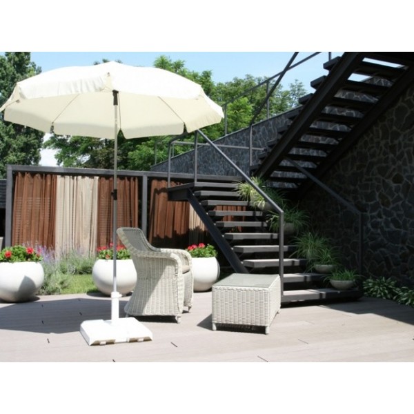 Кашпо уличное, искусственный камень, 9 см серое "Бристоль" LE-VILLAGE FLORERO 044751 Серый  - Вид №1