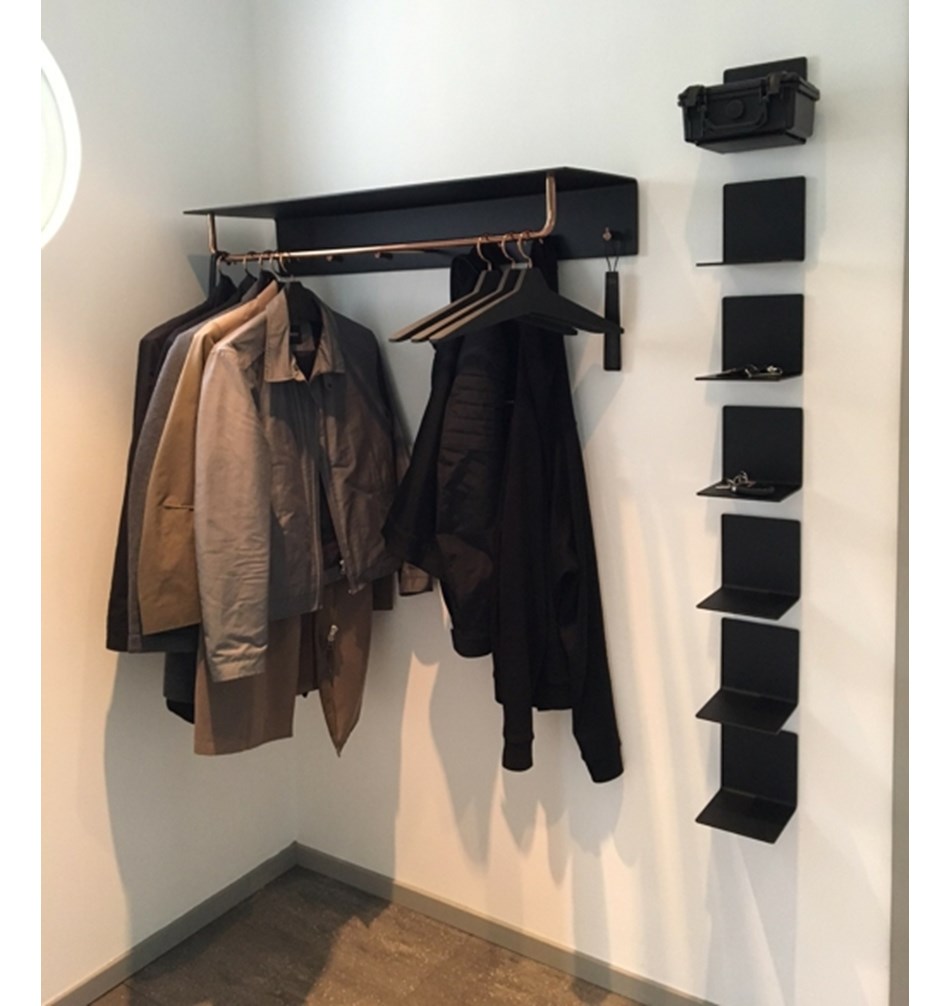 FROST Вешалка 4 » чёрная / медь Резина / нержавеющая сталь Черный / медь U3013-C  - Вид №6