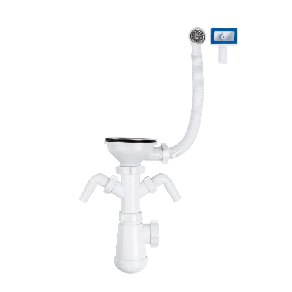 Сифон EQUATION для мойки с переливом и двойным подключением 85607176 STLM-0064557