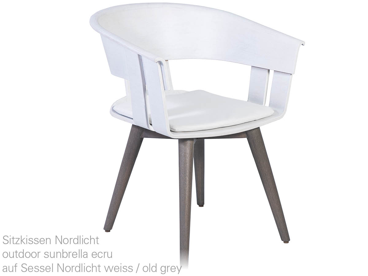 10.00.1540 Подушка кресла Nordlicht Outdoor classic ecru Mbm  - Вид №1