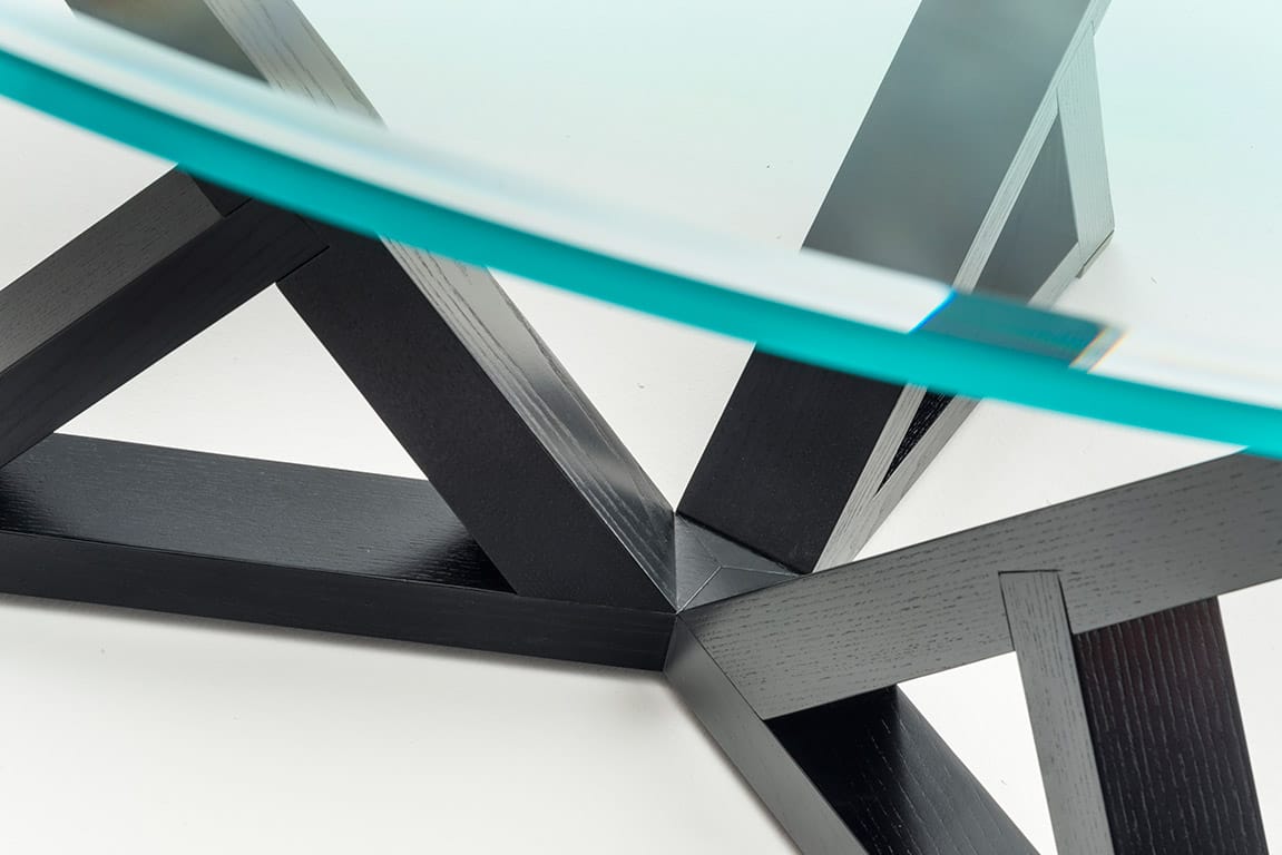 Круглый стол из дерева и стекла OAK Милан ARCH-00151947 - Вид №2