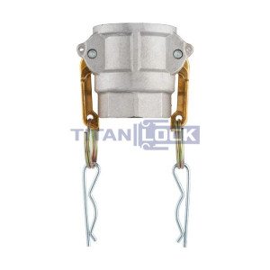 Камлок алюминиевый тип D розетка, внутр. резьба NPT 1", TL100DALN TITAN LOCK