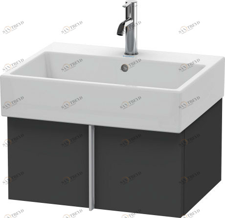 VA612504949 Vero Air Тумбочка подвесная Графит матовый, декор Duravit